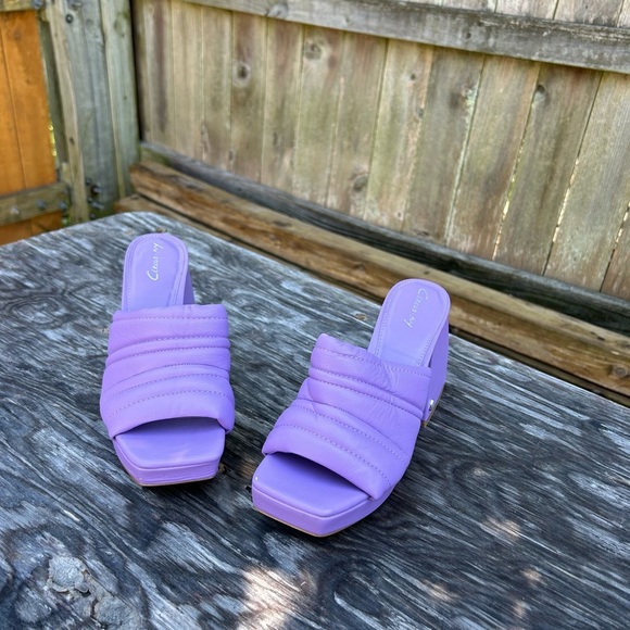 Circus NY By Sam Edelman Free People Mango Leather Heels Sz 8 - Picture 6 of 9